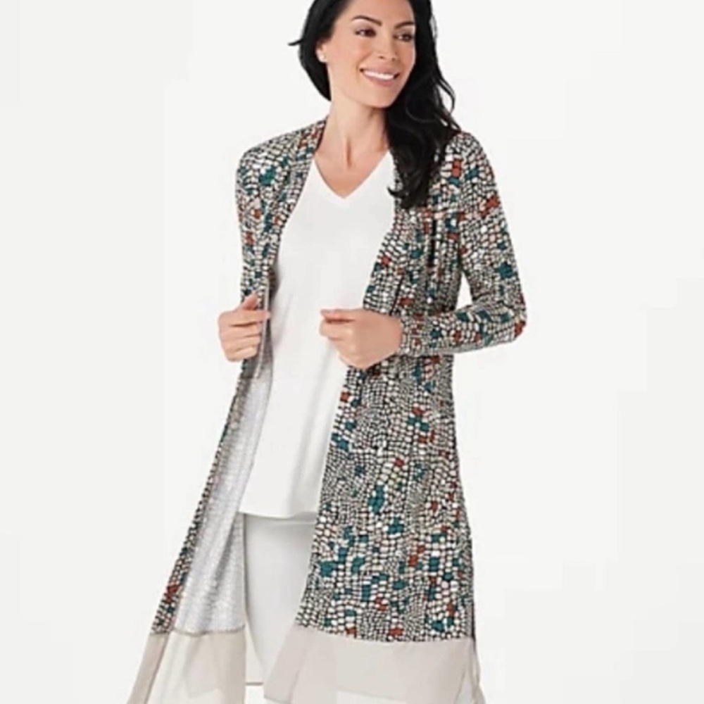 Logo by Lori Goldstein Mosiac Leticia Duster Cardigan